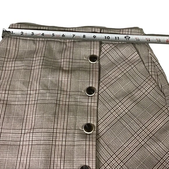 Formal office E.Land button up short pattern zip up mini skirt - Picture 6 of 8